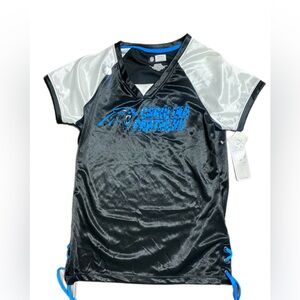 NFL Carolina Panthers Women’s Black & White Short-Sleeve Jersey